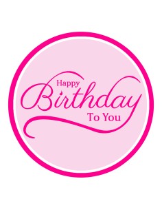 3D Uitsteker op Maat: Happy Birthday to You met Stempel