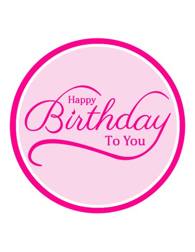 3D Uitsteker op Maat: Happy Birthday to You met Stempel