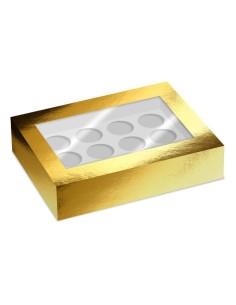 Simply Making Cupcake Doos 12 Metallic Goud -2st-