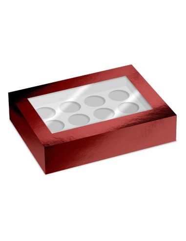 Simply Making Cupcake Doos 12 Metallic Rood -2st-