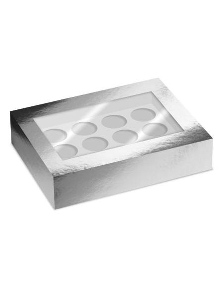 Simply Making Cupcake Doos 12 Metallic Zilver -2st-