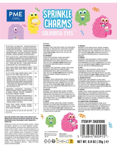 PME Sprinkle Charms Ogen Gekleurd -25gr-