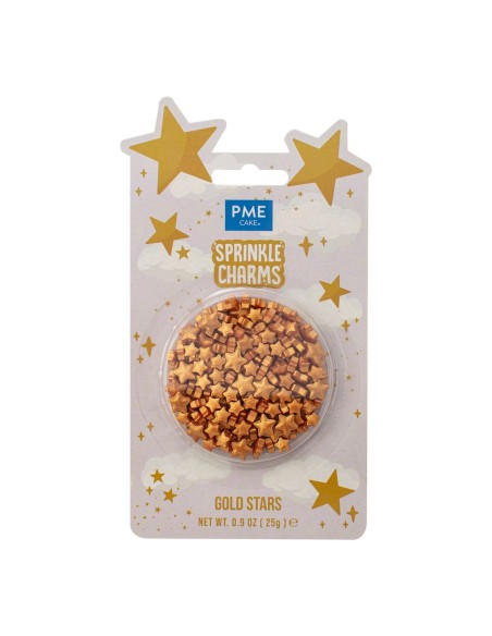 PME Sprinkle Charms Gouden Sterren -25gr-