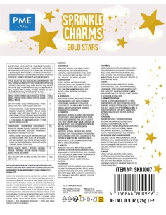PME Sprinkle Charms Gouden Sterren -25gr- 2