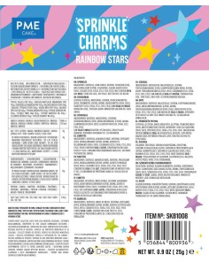 PME Sprinkle Charms Regenboog Sterren -25gr- 2