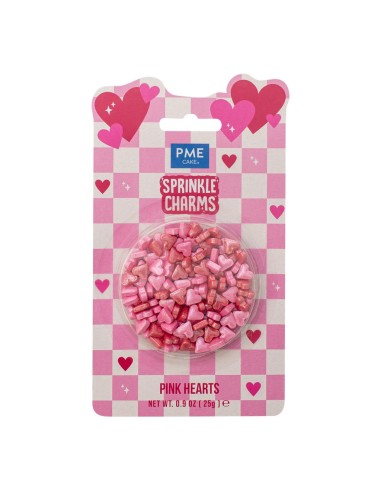 PME Sprinkle Charms Hartjes Roze -25gr-