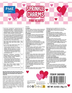 PME Sprinkle Charms Hartjes Roze -25gr- 2