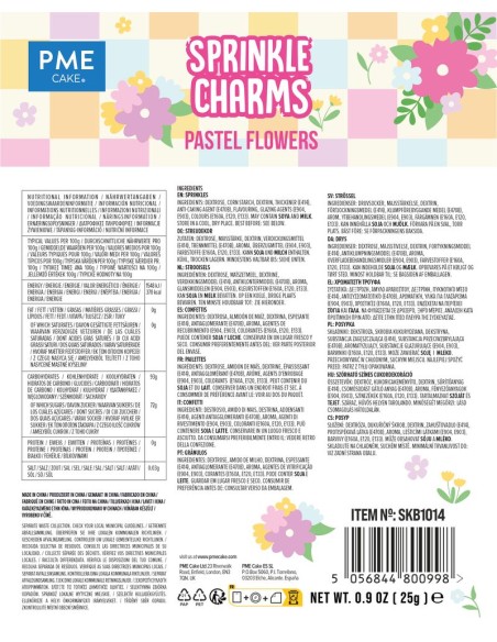 PME Sprinkle Charms Bloemen Pastel -25gr-