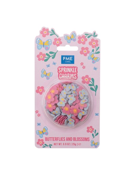 PME Sprinkle Charms Bloemen & Vlinders -25gr-