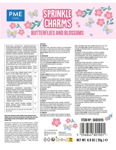 PME Sprinkle Charms Bloemen & Vlinders -25gr-