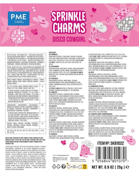 PME Sprinkle Charms Disco Cowgirls -25gr-