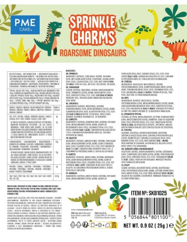 PME Sprinkle Charms Dinosaurussen -25gr-