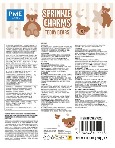 PME Sprinkle Charms Teddyberen -25gr-