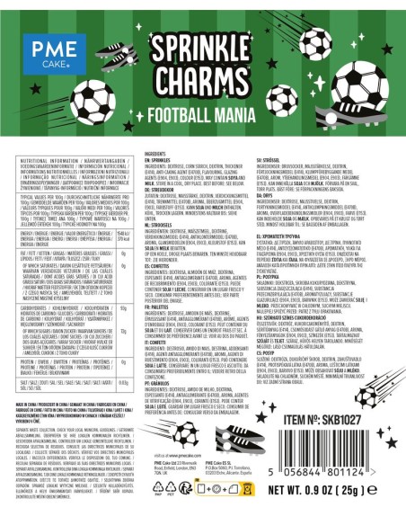 PME Sprinkle Charms Voetbalmania -25gr-