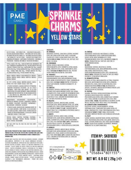 PME Sprinkle Charms Gele Sterren -25gr-