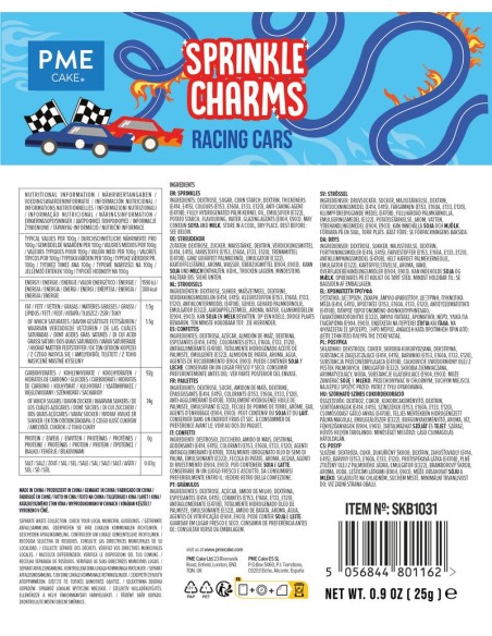 PME Sprinkle Charms Raceauto's -25gr-