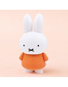 3D Taarttopper op Maat: Konijntje Wit-Oranje