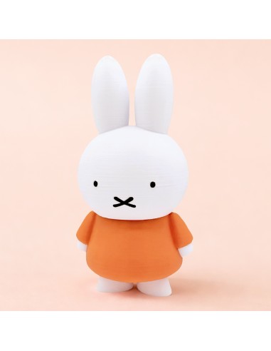 3D Taarttopper op Maat: Konijn Wit-Oranje