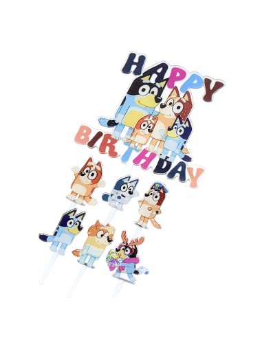 CakeDeco Taarttopper Bluey Set -7st-