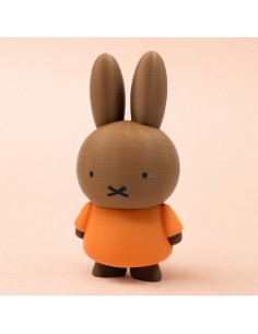3D Taarttopper op Maat: Konijn Bruin-Oranje