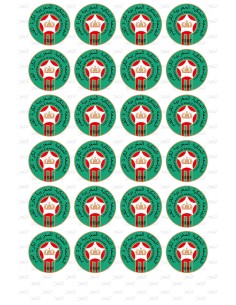 Eetbare Print Marokko Groen Mini Cupcakes - 4cm
