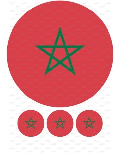 Eetbare Print Marokko Rood - 20cm