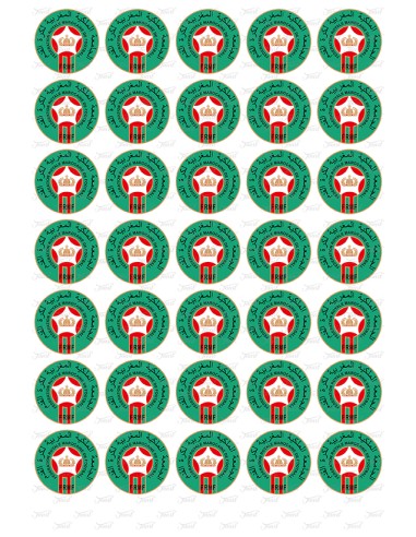 Eetbare Print Marokko Groen Mini Cupcakes - 3,5cm