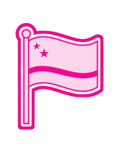 3D Uitsteker op Maat: Vlag Curacao met Stempel