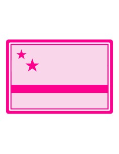 3D Uitsteker op Maat: Vlag Curacao Rechthoek met Stempel