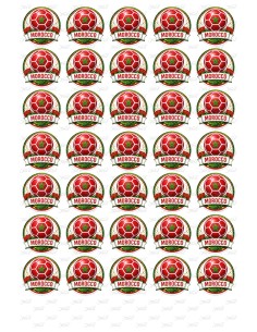 Eetbare Print Marokko Label Mini Cupcakes - 3,5cm