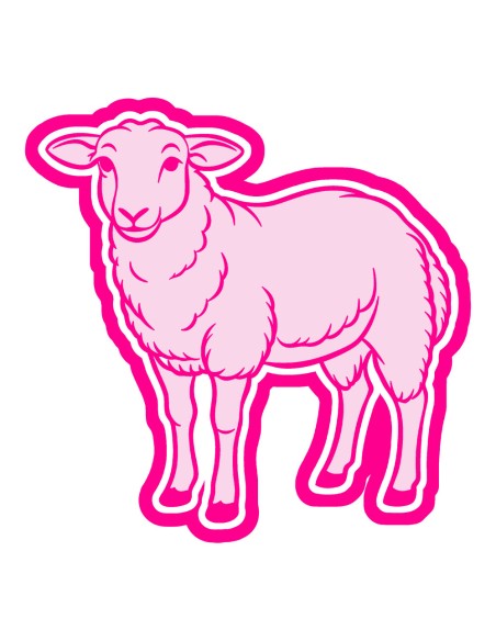 3D Uitsteker op Maat: Schaap met Stempel