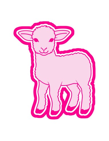3D Uitsteker op Maat: Lam met Stempel
