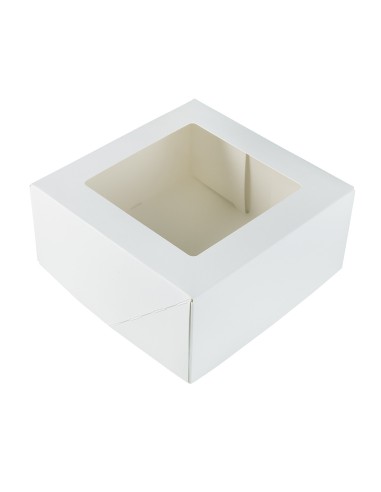 BrandNewCake Taartdoos met Venster Wit 19x19x9cm -3st-