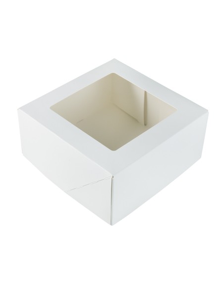 BrandNewCake Taartdoos met Venster Wit 19x19x9cm -3st-