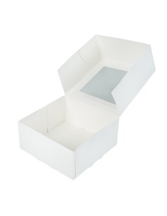 BrandNewCake Taartdoos met Venster Wit 19x19x9cm -3st- 2