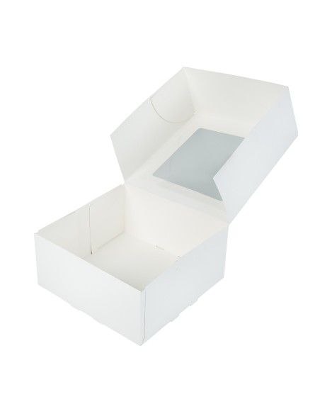 BrandNewCake Taartdoos met Venster Wit 19x19x9cm -3st-