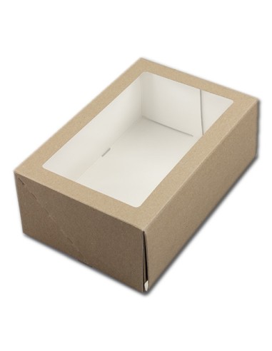 BrandNewCake Taartdoos met Venster Kraft 21x14x9cm -3st-
