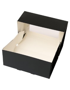 BrandNewCake Taartdoos met Venster Zwart 21x14x9cm -3st- 2