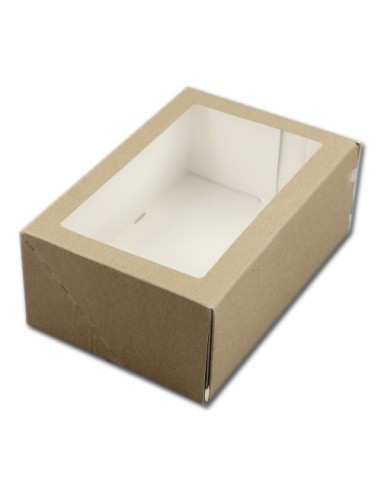 BrandNewCake Taartdoos met Venster Kraft 24x16x9cm -3st-