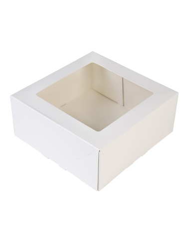 BrandNewCake Taartdoos met Venster Wit 21x21x9cm -3st-