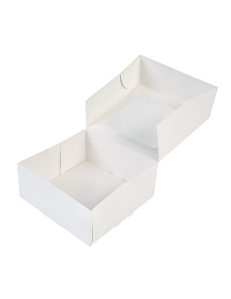 BrandNewCake Taartdoos met Venster Wit 21x21x9cm -3st-