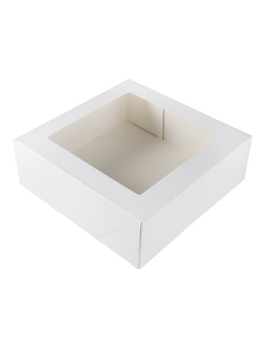 BrandNewCake Taartdoos met Venster Wit 26x26x9cm -3st-