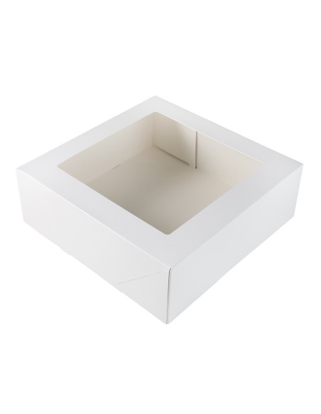 BrandNewCake Taartdoos met Venster Wit 26x26x9cm -3st-