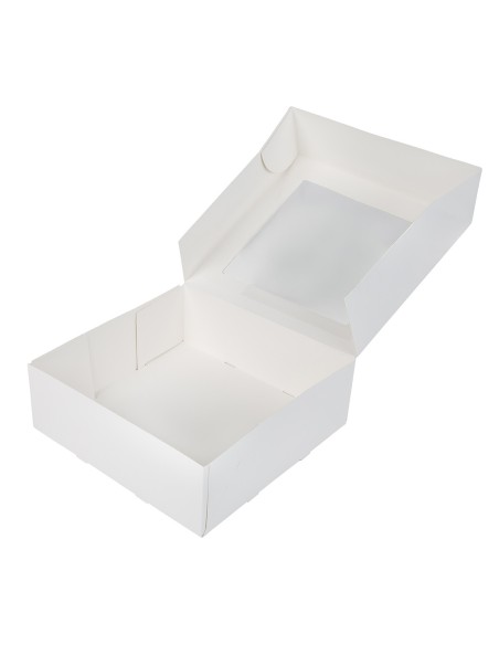 BrandNewCake Taartdoos met Venster Wit 26x26x9cm -3st-