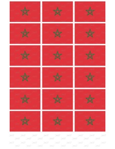 Eetbare Print Marokko Vlag - 6cm