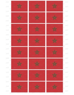 Eetbare Print Marokko Vlag - 5cm