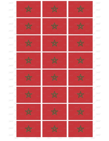 Eetbare Print Marokko Vlag - 5cm