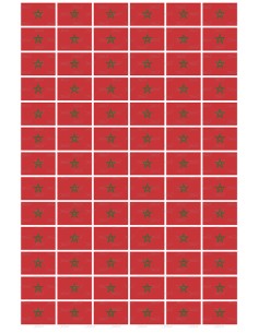 Eetbare Print Marokko Vlag - 3cm