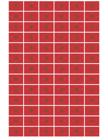 Eetbare Print Marokko Vlag - 3cm