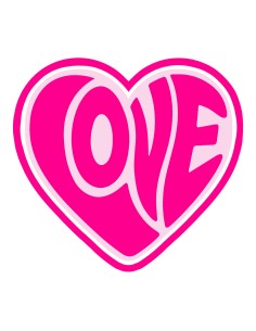 3D Uitsteker op Maat: Love Vet in Hart met Stempel